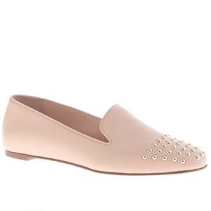 J CREW DARBY LOAFERS WITH GOLD STUDDED TOE